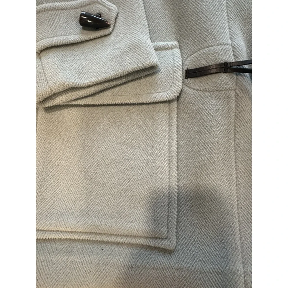 Vintage Authentic Burberry London England Duffle Coat 100% Wool Hooded Sz Med - Picture 11 of 16